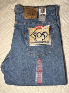 Vintage Deadstock Levi’s 505 Orange Tab Blue Denim Pants 38x32 Made In USA 90s - Picture 1 of 20