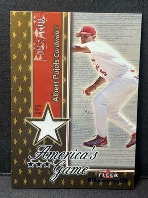 Albert Pujols Game Used Patch 2002 Fleer Maximum America’s Game /100 HOF SSP - Image 1 of 3