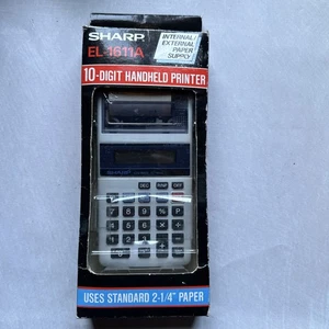 Sharp Elsi Mate EL-1611A Printing Calculator Battery Operated (AA) Vintage - Picture 1 of 3