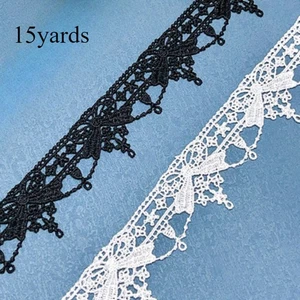 15 Yards Spitzenborte Schleife Stickerei Band Zum Selbermachen Nähen Handwerk Schwarz Weiß Kostüm Multi - Bild 1 von 9