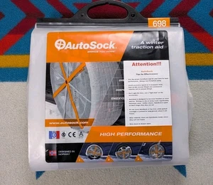 NEW AutoSock Snow Socks 698 Traction Wheel Covers for Snow, Ice. Easy to Use NEW - Picture 1 of 4