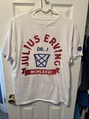 Camisa Julius Irving Dr. J Para Hombre Blanca Top Talla Grande Philadelphia 76ers Foto 1 de 2