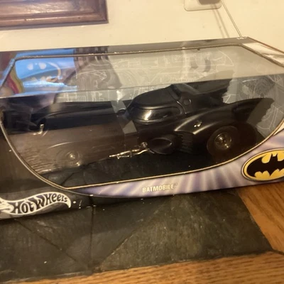 Hot Wheels 1:18 BATMOBILE New In Box 2003 Matte  Black - Image 1 of 4