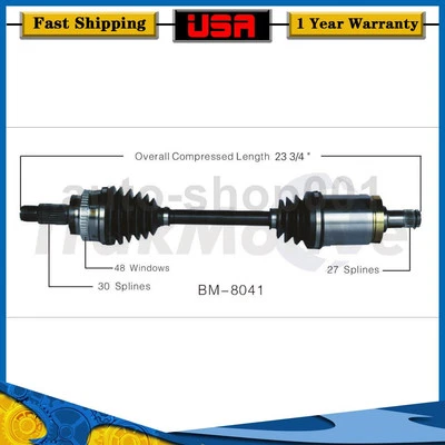 Eje delantero izquierdo CV eje articulado para BMW 528xi 2008 Foto 1 de 2