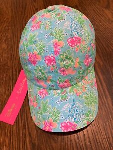 Disney X Lilly Pulitzer NWT Minnie Mouse Mickey castle adjustable hat cap 
