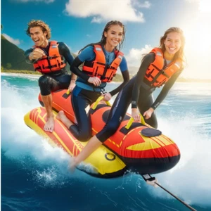 Towable Tubes for Boating 1-3 Riders Inflatable Boat Tubes and Towables 510lbs - Picture 1 of 9