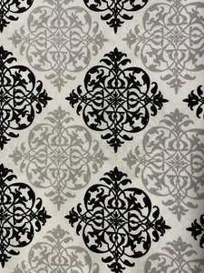 Summer Soirée Paula Prass For Michael Miller Fabric Black White Damask- 56” - Picture 1 of 3