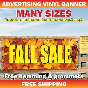 FALL SALE Advertising Banner Vinyl Sign Autumn Festival Discount Clearance Event - Picture 1 of 5