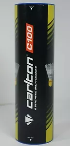 Carlton C100 6 pack of Synthetic Shuttlecocks Medium Speed Badminton BRAND NEW - Picture 1 of 3