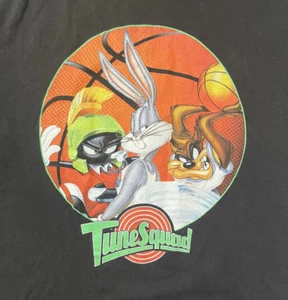 Camiseta negra con licencia Space Jam 'Tune Squad' mediana Bugs Bunny Taz Marvin - Imagen 1 de 4