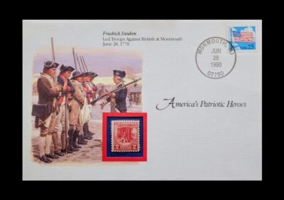 1990 AMERICAS PATRIOTIC HEROES FRIEDRICH STEUBEN FDC 2 CENT STAMP - Image 1 of 3