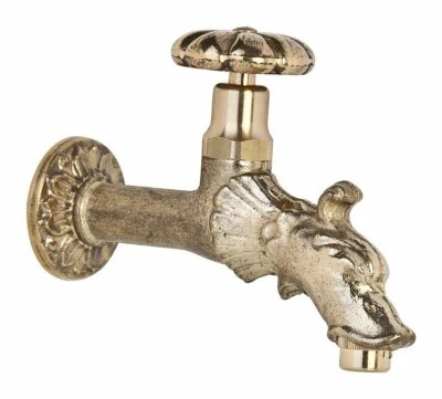 Robinet antique tête de Gargouille Dragon pour fontaine  M 15x21 1/2"  - Photo 1/2