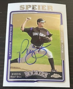 2005 Topps Chrome #UH165 Ryan Speier Colorado Rockies Signed Card Autographed - Picture 1 of 1