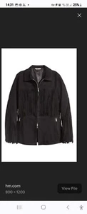 Bnwt H&m Genuine Suede Fringed Jacket UK 8 US 4 Euro 34. - Picture 1 of 12