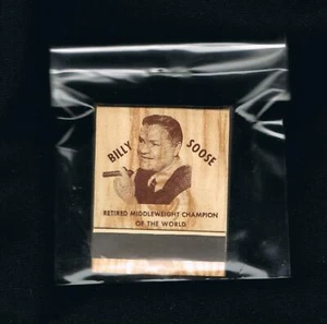 SELTEN 1940 WELTMEISTER BILLY SOOSE Boxen NEUWERTIG Streichholzbuch Matchcover Mt Poconos - Bild 1 von 1