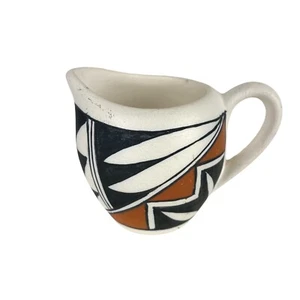 Acoma NM Pottery Small Pitcher J V Garcia 2 1/2” Tall - Picture 1 of 9
