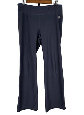 Lands End Women's Black Stretch Fold over Wide Leg Yoga Pants - Image 1 of 4