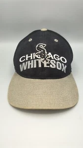 Chicago White Sox Signatures Hat Cap Adjustable Black Logo Front & Back VTG 90's - Picture 1 of 9