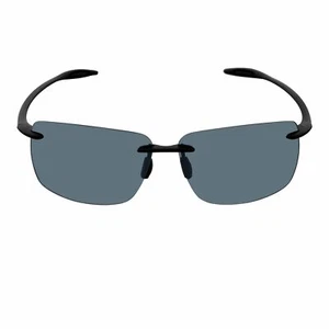 MAUI - randlose TR90 dünne Sport-Sonnenbrille mit Seitenschutz schwarz silber verspiegelt polarisiert - Bild 1 von 8