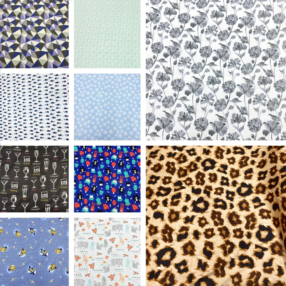 THE FABRIC GUYS Premium Quality Brushed Cotton Fabric Per Metre 45" Wide Soft Winter Warmer