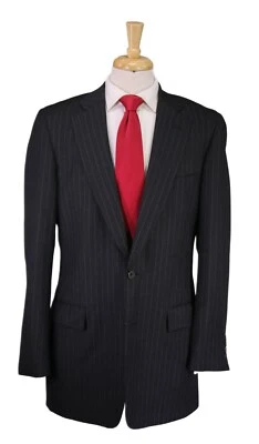 Paul Stuart Charcoal Gray Chalkstripe 2-Btn Super 110's Wool Suit 40XL 41XL - Image 1 of 4