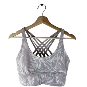 Lululemon Free To Be Moved Bra Size 10 Shadow Leaf Light Ivory Muse / Muse - Picture 1 of 7