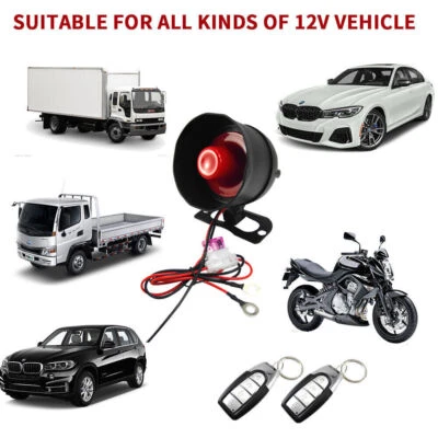 Universal Car Van Protect Anti-theft Alarm Security System With 2 Remote Keyless - Image 1 of 4