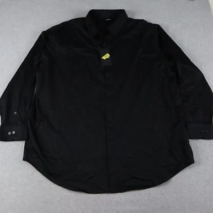 Murano Shirt Mens 3XB Big Business Casual Flex Button Up Black Long Sleeve NWT - Picture 1 of 7
