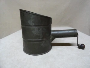 Vntg Patented Flour Sifter Pat'd 1871 & 1882 Early Patented Kitchen Tin Tinware - Picture 1 of 12