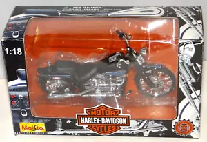 Maisto Harley Davidson Motorcycle FXSTSB BAD BOY Black Blue 1:18 Scale 1997 - Picture 1 of 6