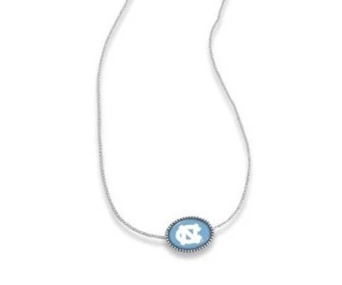 New North Carolina Tar Heels Silver Charm Necklace, Gift for Her Mom Cover
