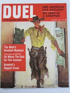 Duel Magazine v. 1 #1, Summer 1957  VF+ Leslie Ross Cowboy Cover! 1st Issue! - Picture 1 of 7