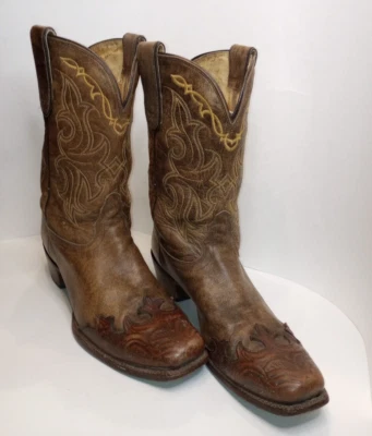 Tony Lama Botas de Vaquero Mujer 10 B Vaquero Corteza Santa Fe Western TL Estilo 6004 Foto 1 de 4