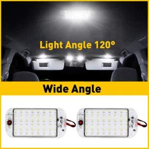 2X 12V RV Interior LED Light Ceiling Boat Camper Trailer Caravan Roof Dome Light - Picture 1 of 8