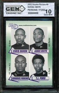 2002 Rookie Review #9 KENDRICK PERKINS RC/Rookie Celtics/Thunder/Cavs GEM 10 - Picture 1 of 2