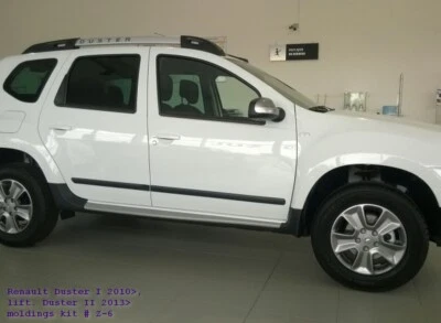 Protetor de porta de carro tampa moldura acabamento corpo molduras laterais ajuste Dacia Duster 2010-2017 - Imagem 1 de 4