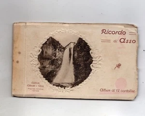 ASSO  RICORDO  CARNET DI 12 CARTOLINE  EDIZ. OLEOTTI  1931  STAZIONE FERROVIARIA - Picture 1 of 10