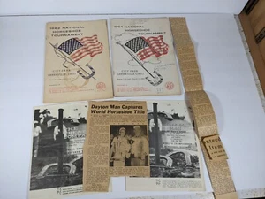 1960's National Horseshoe Tournament Ephemera Lot - Greenville, OH 1962-1964  - Bild 1 von 12