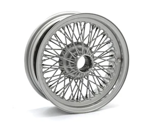 Rueda de alambre MWS 15 x 5,5" pintada plateada 70 radios tubeless Austin Healey, Triumph - Imagen 1 de 5