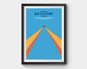 Back to the Future Poster Delorean A3/A4, movie poster, film, minimal poster - Picture 1 of 1