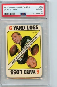 1971 Topps Game Bart Starr Green Bay Packers #50 ⭐️💥🎯 PSA Graded 4 - Bild 1 von 2