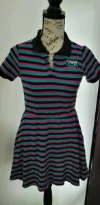 Hot Topic Sad Songs Striped Polo Dress size Xs. Has Pockets!   - Picture 1 of 9