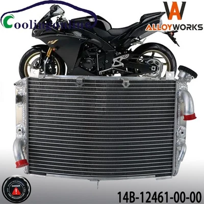 Aluminum Radiator Fit 2009 2010 2011 2012 2013 2014 Yamaha Motorcycle YZF-R1 - Image 1 of 4