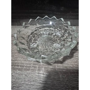 Plato de vidrio americano ovalado vintage Fostoria cuenco para servir dividido coleccionables - Imagen 1 de 7