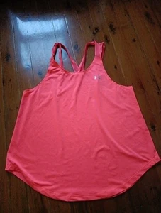 Under Armor Ladies Running Gym Singlet Large Orange VGC - Picture 1 of 3