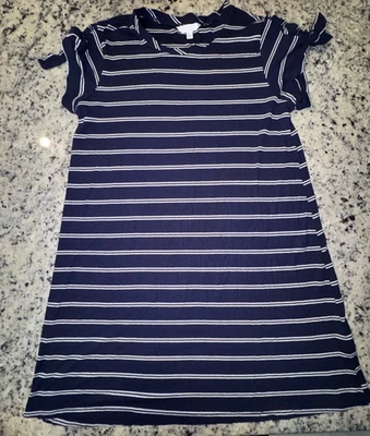 Vestido a rayas azul y blanco Lauren Conrad extra grande talla XL para mujer Foto 1 de 4