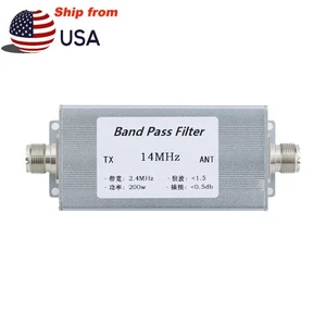 14MHz BPF Band Pass Filter Shortwave Communication Isolation Degree Filter 200W - Afbeelding 1 van 6