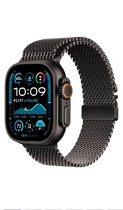Apple Watch Ultra 2 (GPS + Cell) 49MM Black Titanium Case Black Milanese Loop - Picture 1 of 4