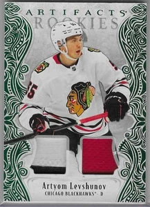 Artyon Levshunov 2025-26 UD ARTIFACTS EMERALD MATERIALS ROOKIES TRI COLOR PATCH - Picture 1 of 2