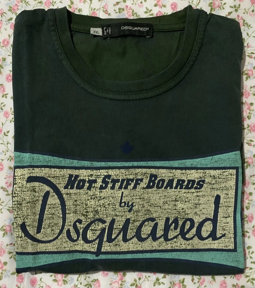dsquared2 t-shirt uomo verde tg XXL - Imagen 1 de 4